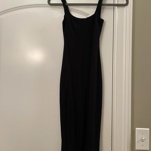 Black midi tank dress